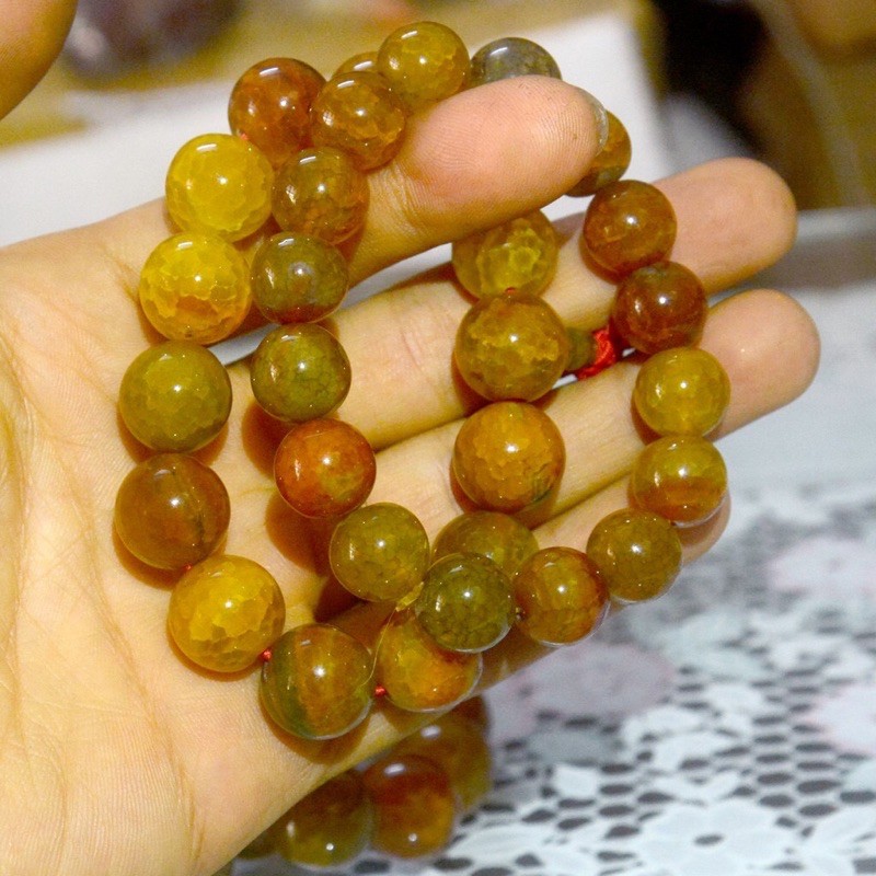 Vòng tay chuỗi đá mã não Vân rắn