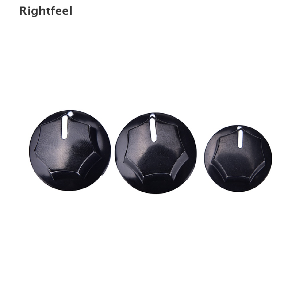 Set 3 Nút Điều Khiển Âm Lượng amp Bằng Nhựa Màu Đen Phong Cách vintage Cho Đàn jazz bass guitar