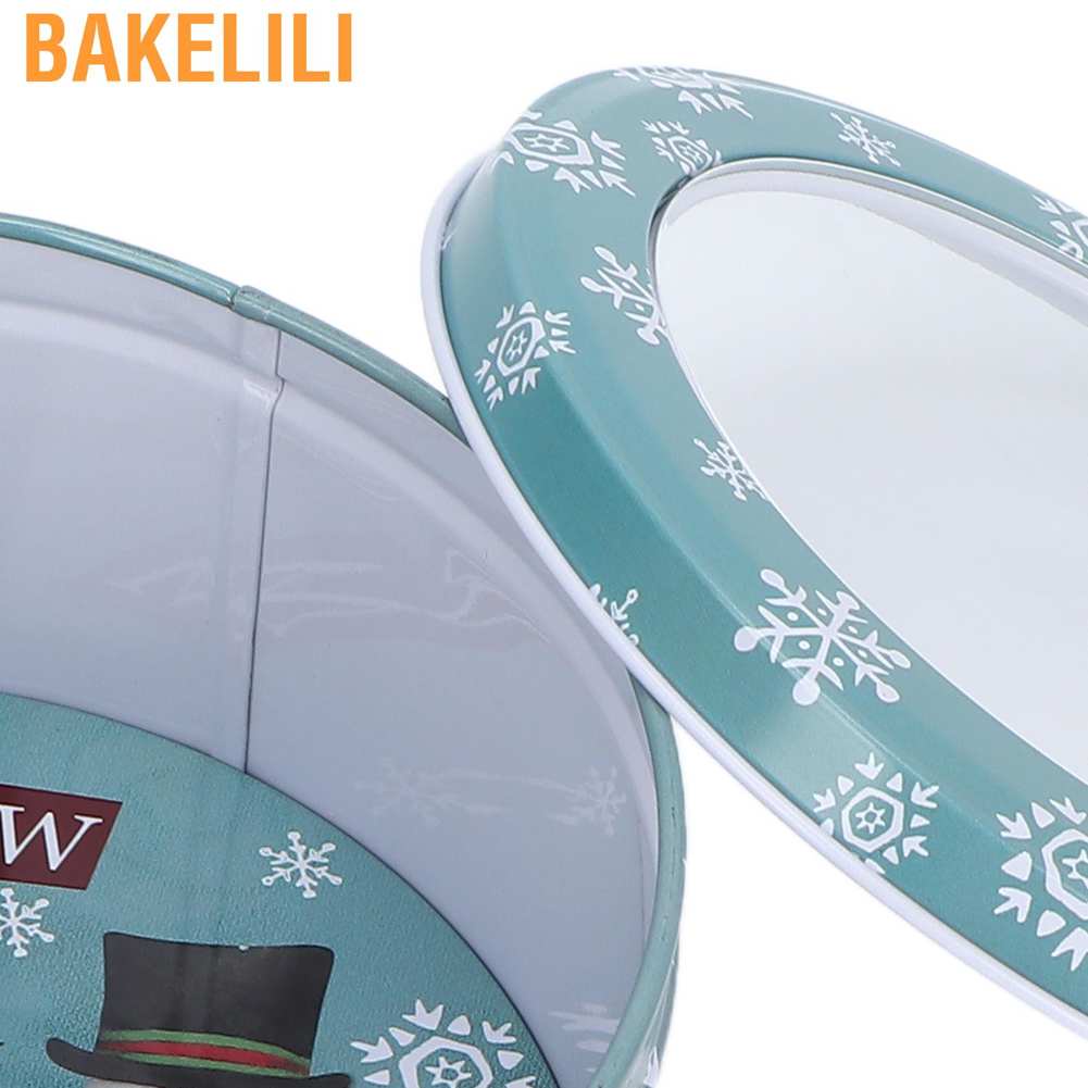 Hộp thiếc đựng kẹo hình tròn họa tiết giáng sinh dễ thương kích thước 13.5x13.5x7cm
 | BigBuy360 - bigbuy360.vn