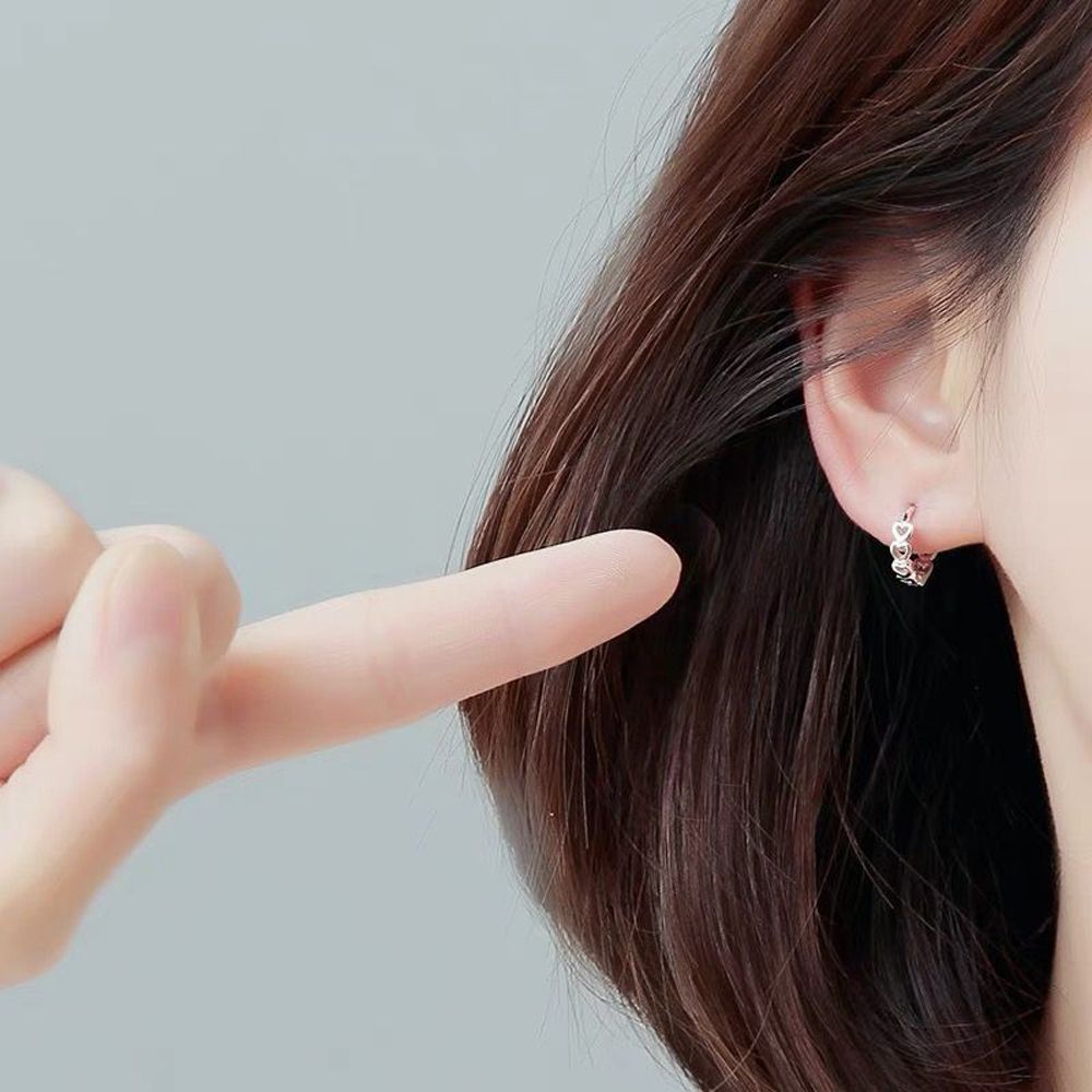Bông tai hình tròn bằng kim loại phong cách Hàn Quốc sang trọng thời trang cho nữ