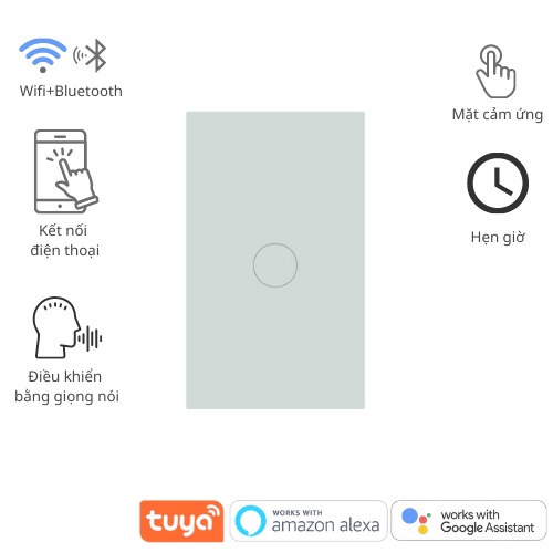 Công tắc WIFI Tuya công suất lớn dùng cho bình nước nóng/ điều hòa
