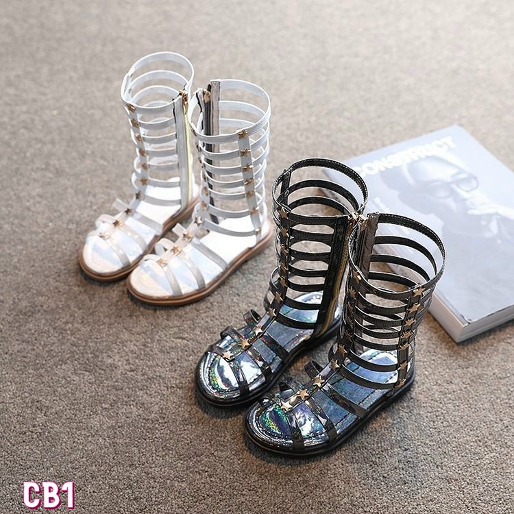 Giày sandal chiến binh đan chéo siêu ngầu cổ cao có dây kéo đóng gói có hộp trơn bảo vệ fom giày tránh bị gãy xẹp