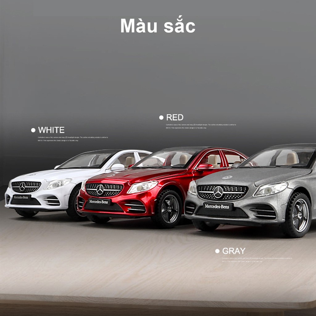 Xe mô hình tỉ lệ 1:32 Mercedes Benz C260L chất liệu kim loại cực đẹp