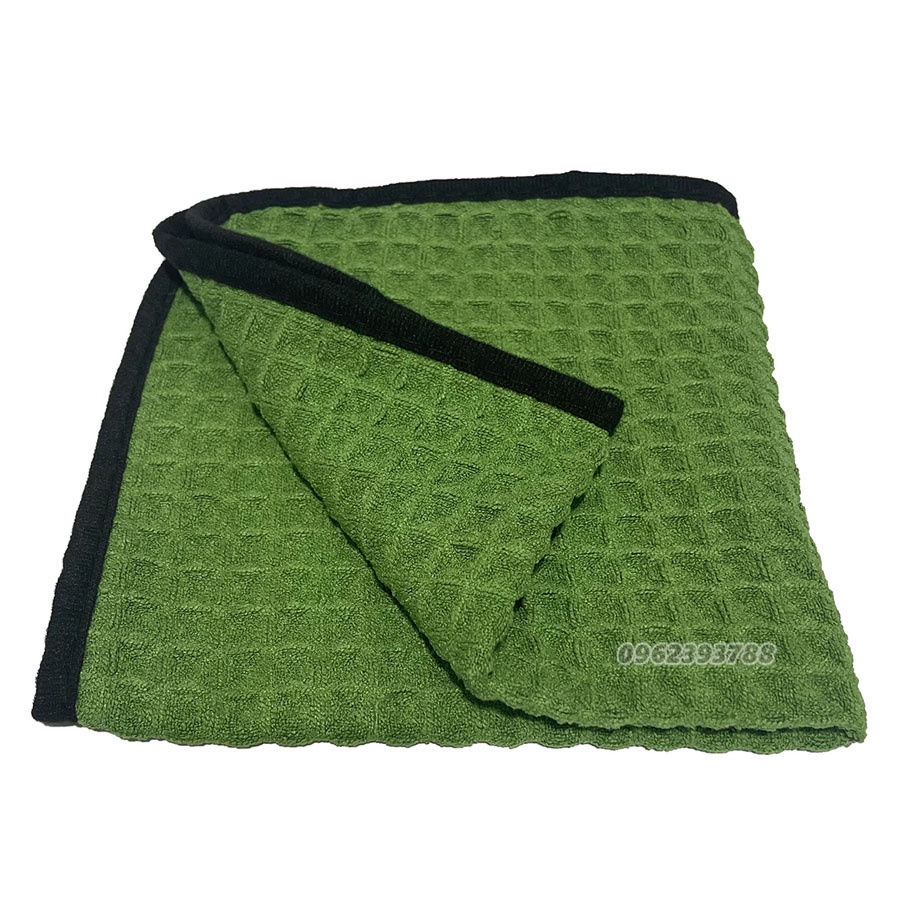 Khăn vải waffle lau xe ôtô đa năng. Dùng cho cả nội thất và ngoại thất ô tô (40cm x 40cm)