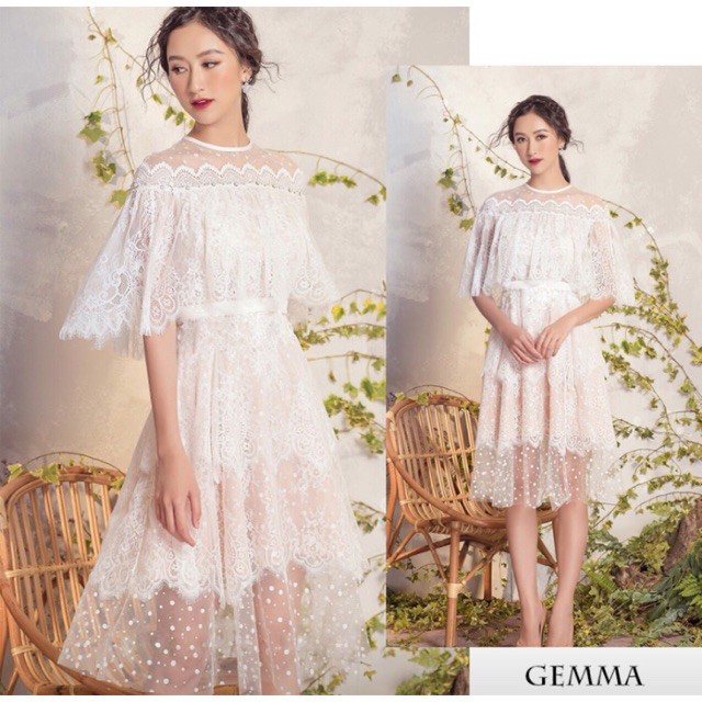 Đầm tay con thiết kế phối ren bi có ảnh thật