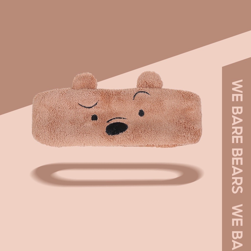 Băng đô cài tóc Băng đô tóc MINISO x WE BARE BEARS Vòng quấn đầu đáng yêu