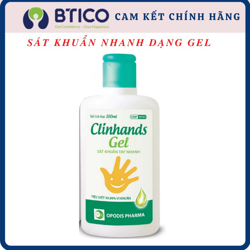 Dung dịch rửa tay khô diệt khuẩn Clinhands Gel 70ml