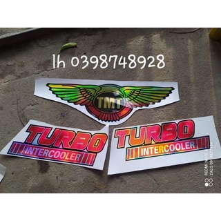 Tem cặp turbo và tmt pq bảy màu dán trang trí xe tải , xe cửu long