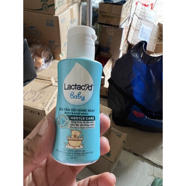 💦Sữa tắm gội cho bé Lactacyd Milky 60ml✨
