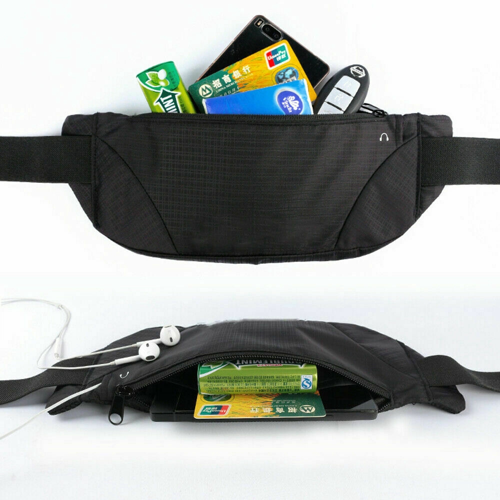 Waterproof Sports Runner Waist Bum Bag Running Jogging Belt Pouch Zip Pack