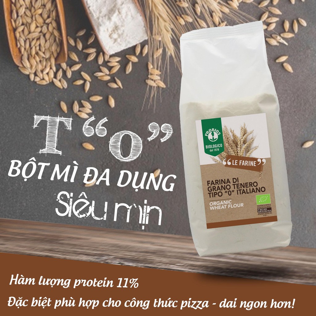 Bột Mì Nguyên cám hữu cơ Organic Wheat Flour ProBios 1kg