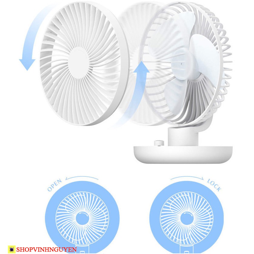 Quạt Điều Hòa Để Bàn Mini Y1 Tích Hợp Pin Sạc Khủng 3000mAh Có Chế Độ Xoay 120 Độ Độ Ồn Thấp Làm Mát Hiệu Quả | BigBuy360 - bigbuy360.vn