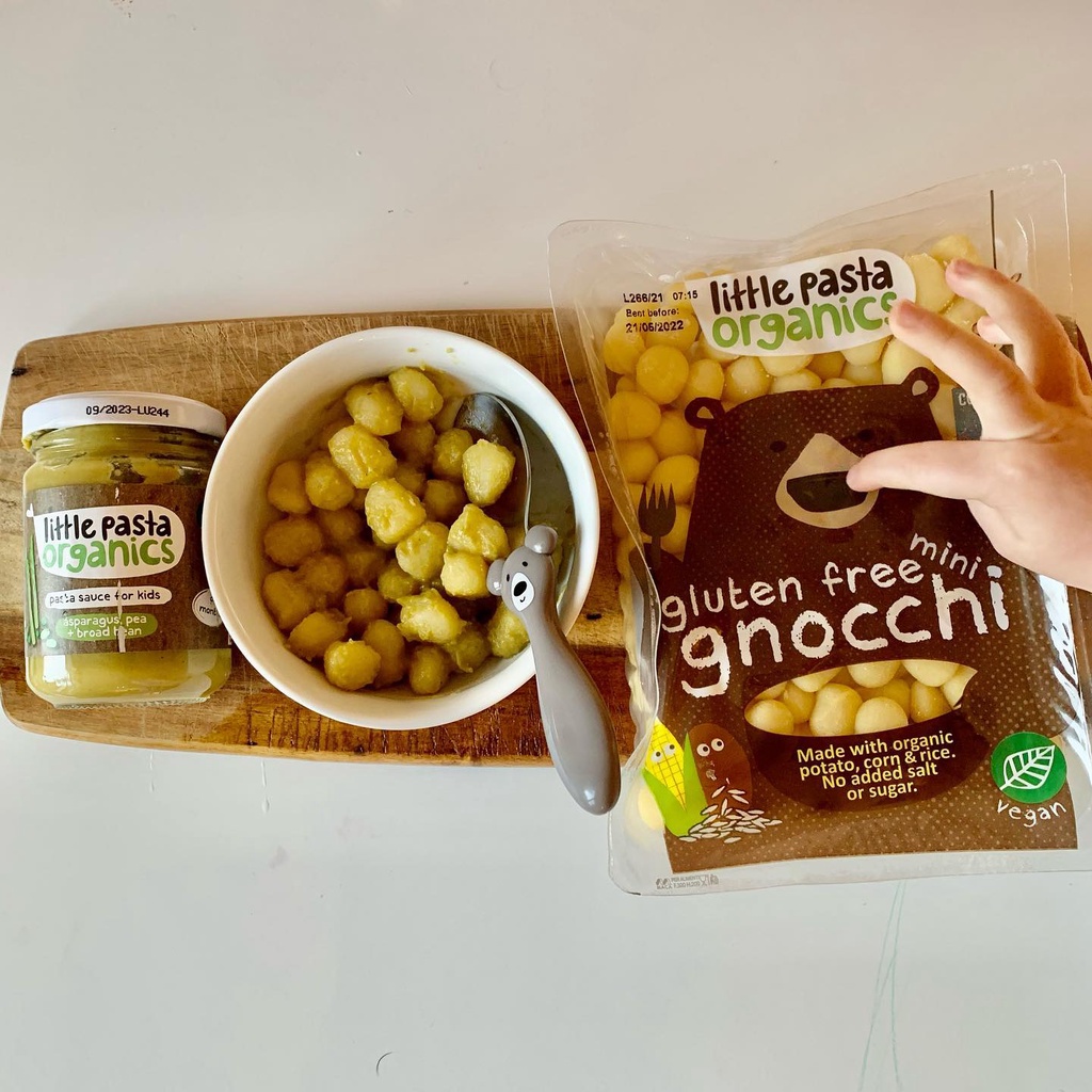 Nui/Mì rau củ hữu cơ Little Pasta Organic UK 250gr cho bé 10M+ bay air_Date 2024