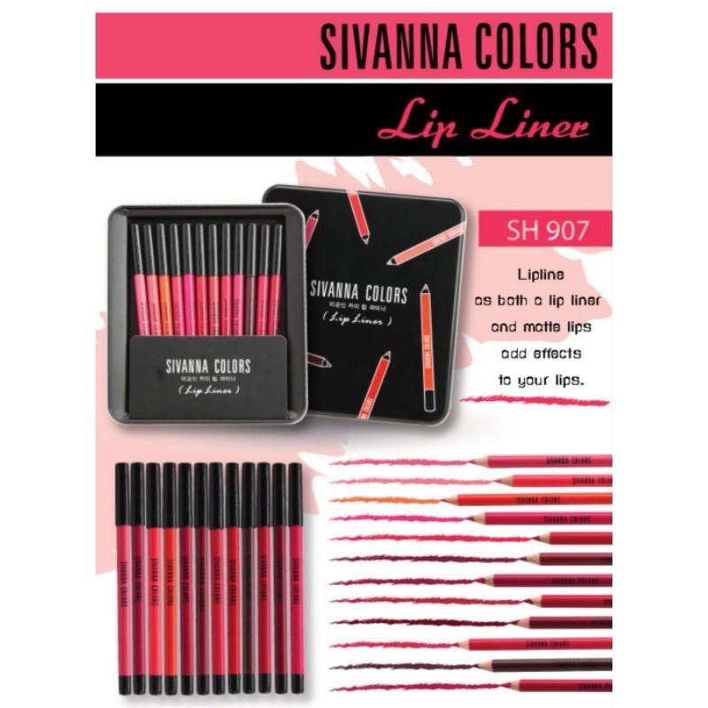 (hàng Mới Về) Chì Kẻ Viền Môi Sivanna Nhiều Màu Sắc Lựa Chọn | BigBuy360 - bigbuy360.vn