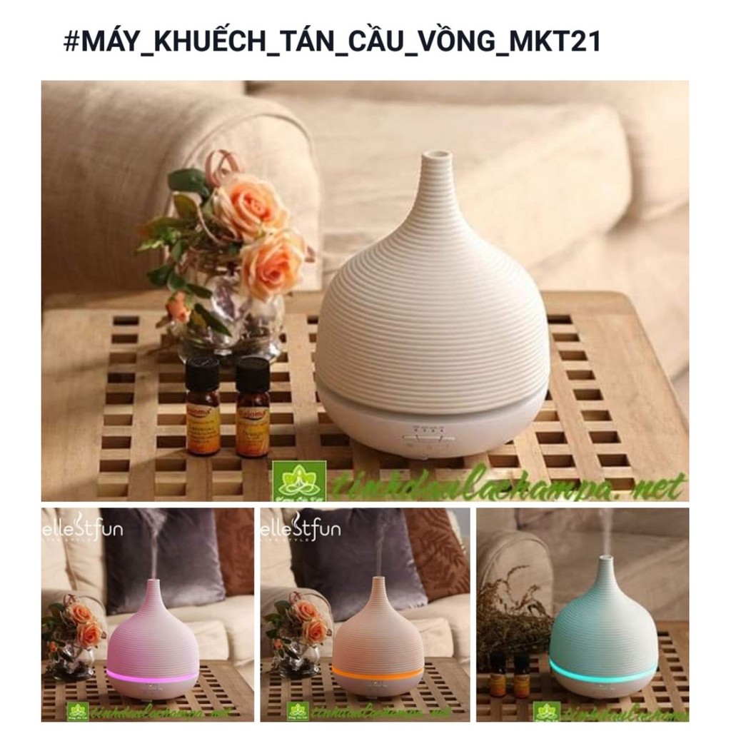 Máy khuếch tán tinh dầu Cầu Vồng MKT21 500ml trắng đổi màu
