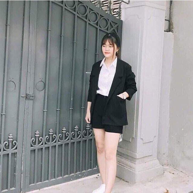 [HÀNG LOẠI 1] Áo vest blazer nữ màu đen một lớp style Korea trẻ trung thanh lịch (Thời trang công sở VIP) (Hàng y hình) | BigBuy360 - bigbuy360.vn