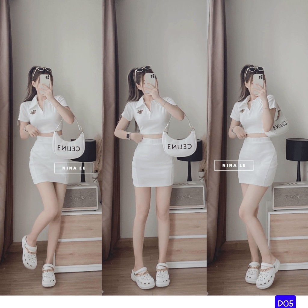 (Free Ship) SÉT BỘ VÁY PORIP GẤU THÊU SIÊU HACK DÁNG CỰC SANG TRỌNG UP Shop VLTN