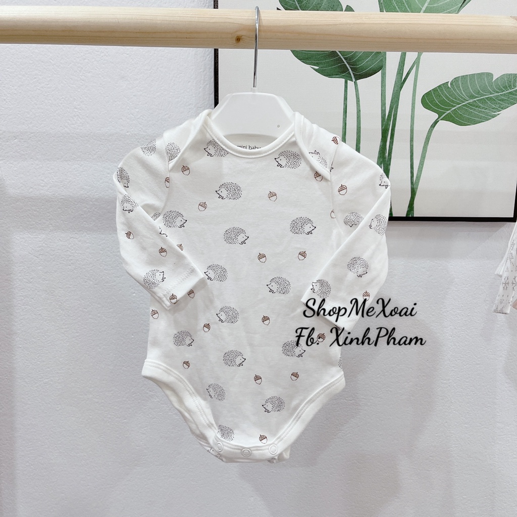 [Chọn mẫu][Size 56cm] Bodysuit dài tay cho bé size từ 3-4,5kg