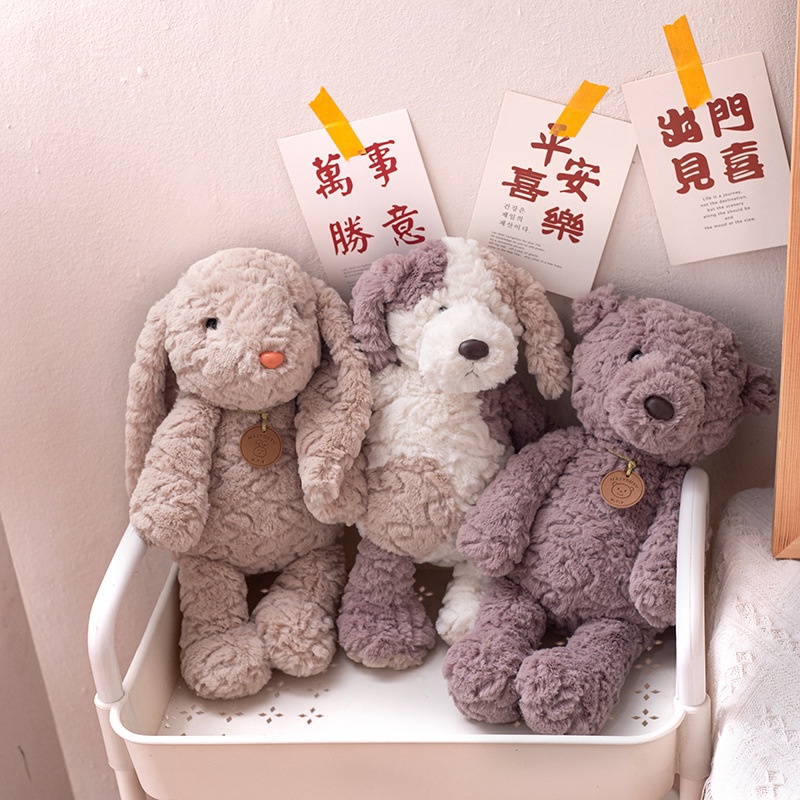 Thú Nhồi Bông Hình Thỏ Tai Dài Dễ Thương Làm Quà Tặng Cho Bé Gái