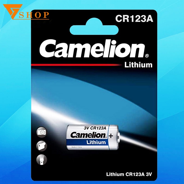 Pin CR123 3V Camelion, Pin Máy Anh CR123A-BP1 Photo - Vỉ 1 viên