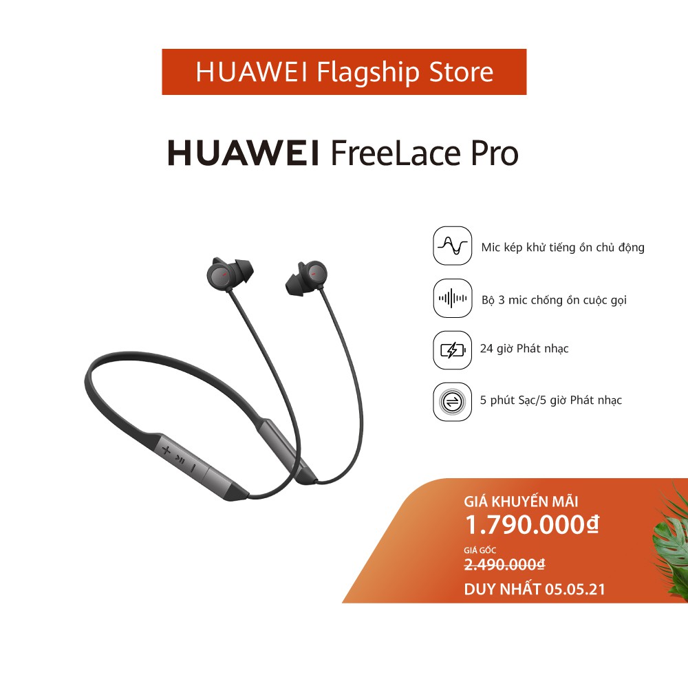 Tai nghe Huawei FreeLace Pro | Mic kép chống ồn chủ động | Chế độ nhận dạng môi trường xung quanh | kêt nối với thế giới