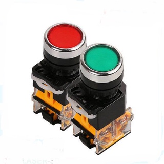 Nút nhấn 22mm LA38 (VÀNG - XANH - ĐỎ)