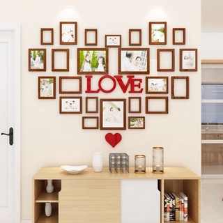 Tranh khung ảnh mica dán tường love khung ảnh trái tim trang trí phòng khách, phòng ngủ