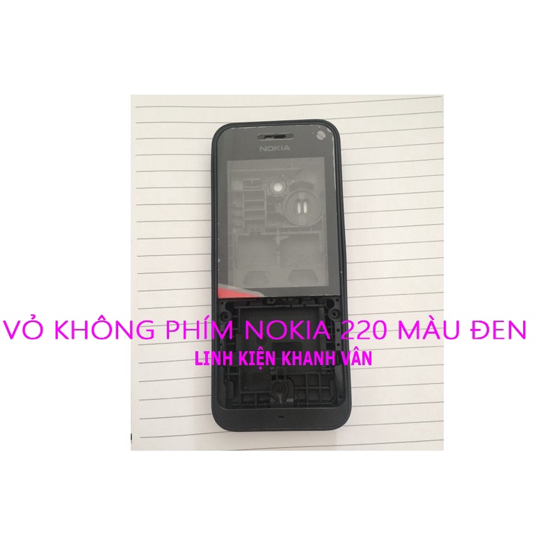 VỎ KHÔNG PHÍM NOKIA 220 MÀU ĐEN