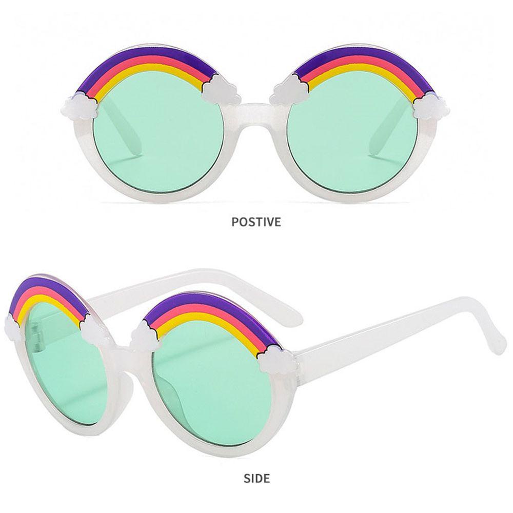 Kính Mát Bảo Vệ Chống Tia UV400 Hình Cầu Vồng Dễ Thương Cho Bé