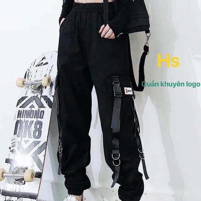 Quần kaki dây khuyên LOG kèm ảnh thật siêu đẹp