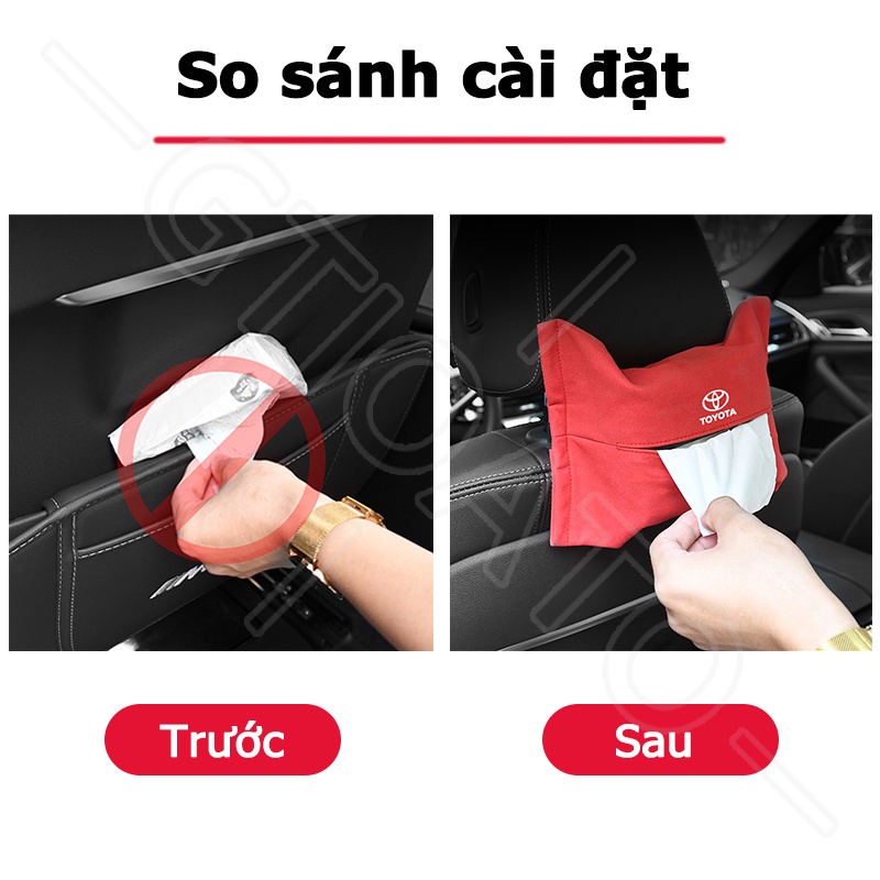 GTIOATO HộP ĐựNg GiấY ĂN Lưng Ghế Xe Hơi Hộp Đựng Khăn Giấy Ô Tô TúI Treo Đồ Sau Ghế Ô Tô TúI Treo Đồ Sau Ghế Ô Tô HộP ĐựNg GiấY ĂN TrêN Ô Tô Phụ Kiện Xe Hơi Cho Toyota CHR Raize Corolla Cross Rush Fortuner Yaris Innova