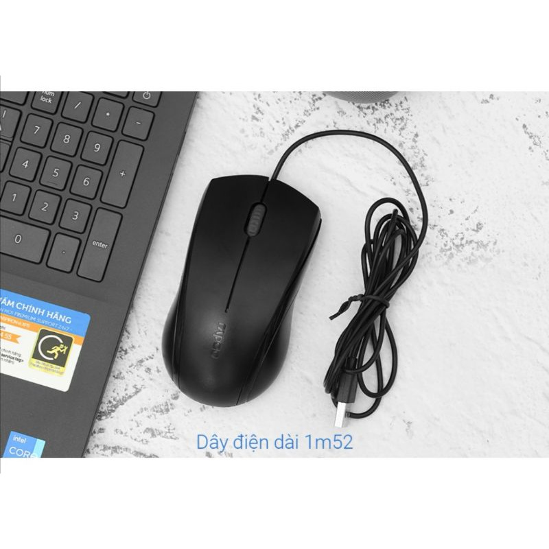 Chuột Có Dây Silent Rapoo N1200 Đen hàng chính hãng
