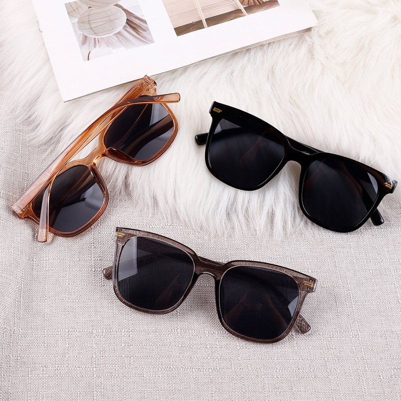 Kính Mát Gọng Vuông Chống Tia UV Phong Cách Vintage Thời Trang