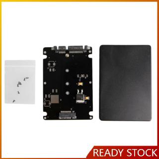 Black case b + m female 2 m.2 ngff ssd to 2.5 sata adapter for 2230/2242/2260 / 2280mm m2 ssd