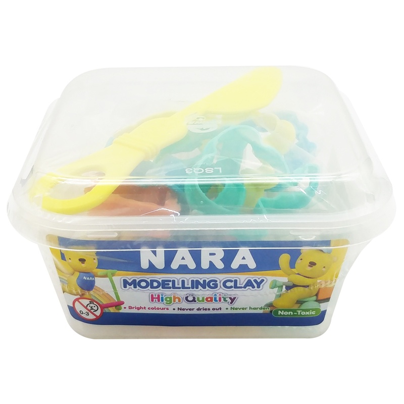Đồ Chơi Đất Nặn 8 Màu + 7 Khuôn + Dao Cắt - Kiddy Clay BK-144-8+7SMT