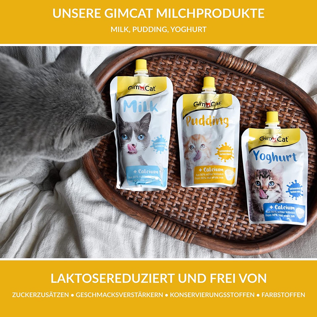 GIMCAT GÓI PUDDING CHO MÈO BỔ SUNG CANXI 150g