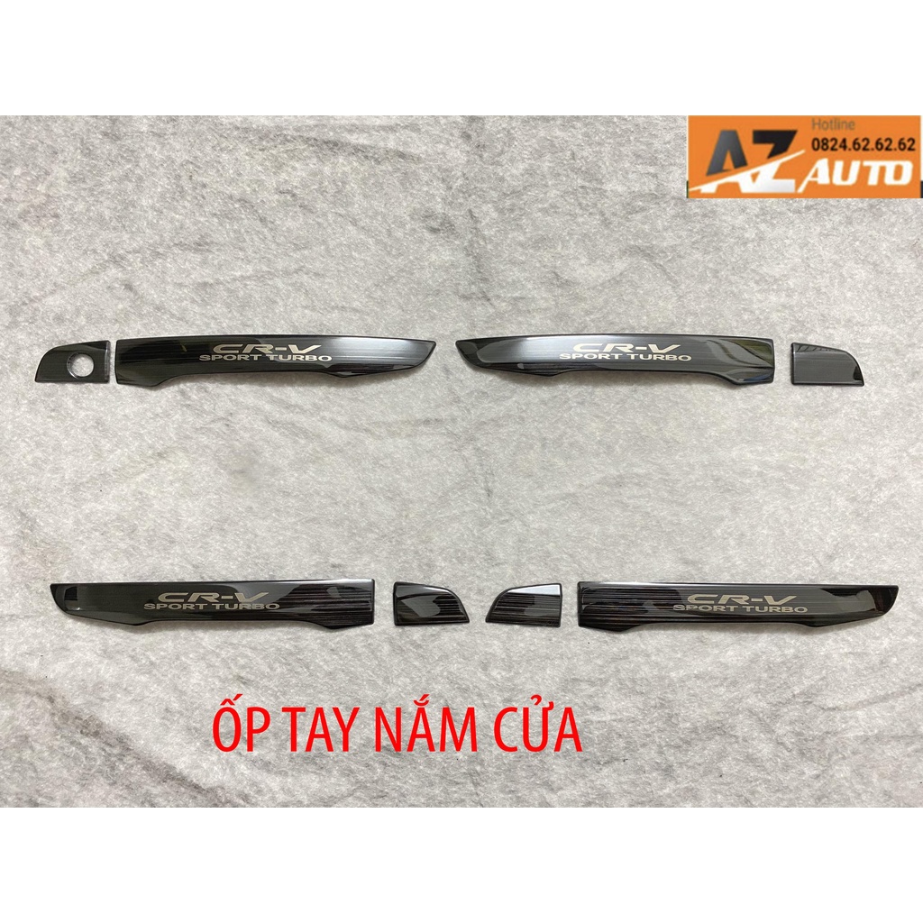 Ốp tay nắm và hõm cửa titan cho Honda CRV 2018-2021 - hàng cao cấp