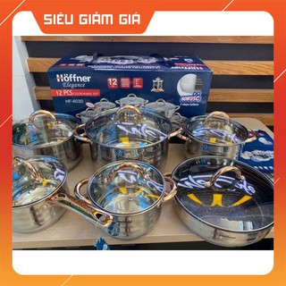 [ RẺ VÔ ĐỊCH ]  BỘ NỒI INOX HOFFNER THƯƠNG HIỆU  ĐỨC