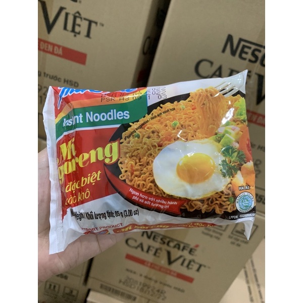Sét 5 gói mì xào khô Indomie Goreng Vị Đặc Biệt Gói 85G
