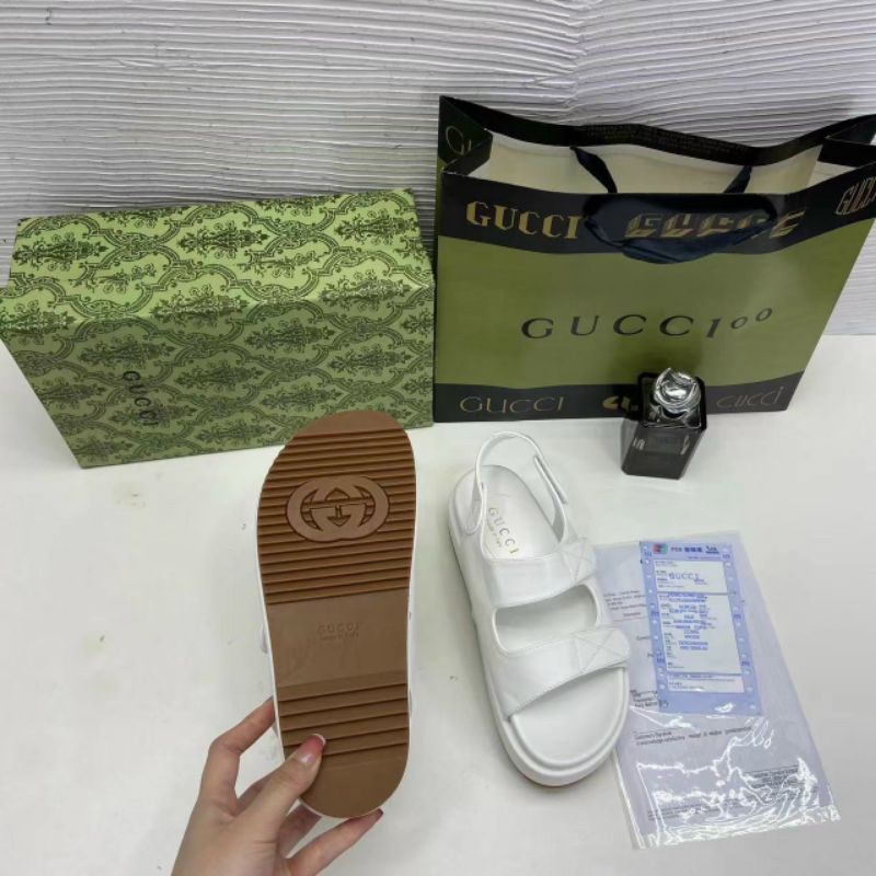 c Sandal Bánh Mì 4p Gc Cam Xanh Quai Dán Da Mềm Êm Fullbox Bill Túi Cao Cấp