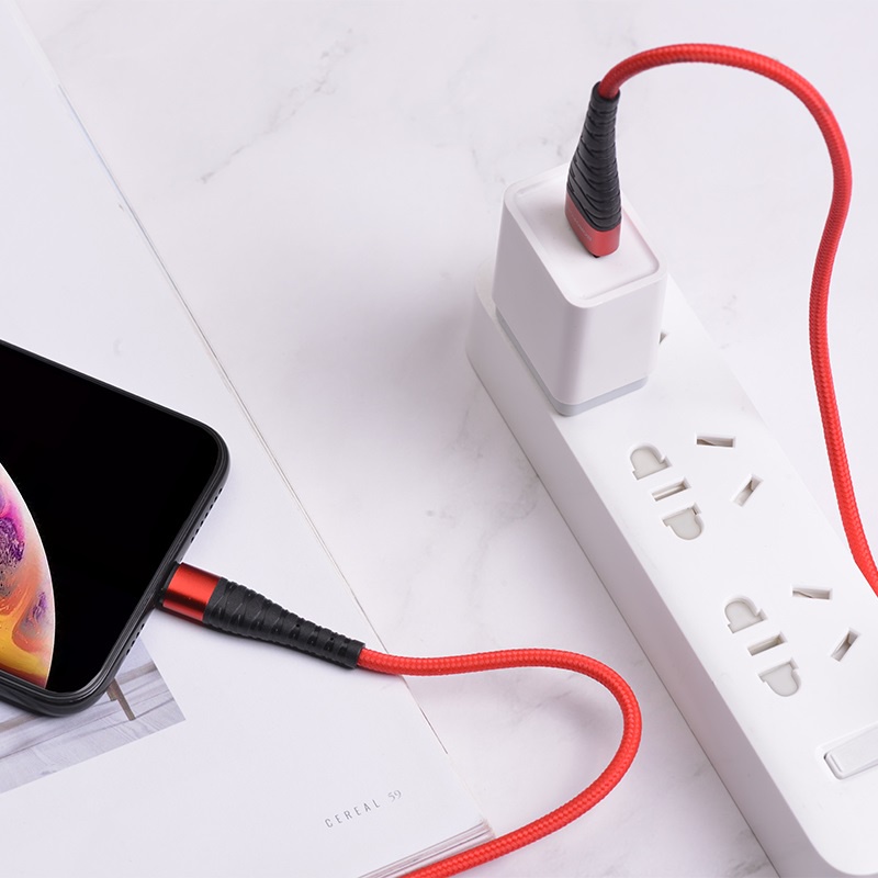 Dây Sạc Nhanh Chống Đứt Gãy Đầu Cáp BX32 |Ai Phôn |Micro USB| Type C| Dây Cáp Dài 1 Mét