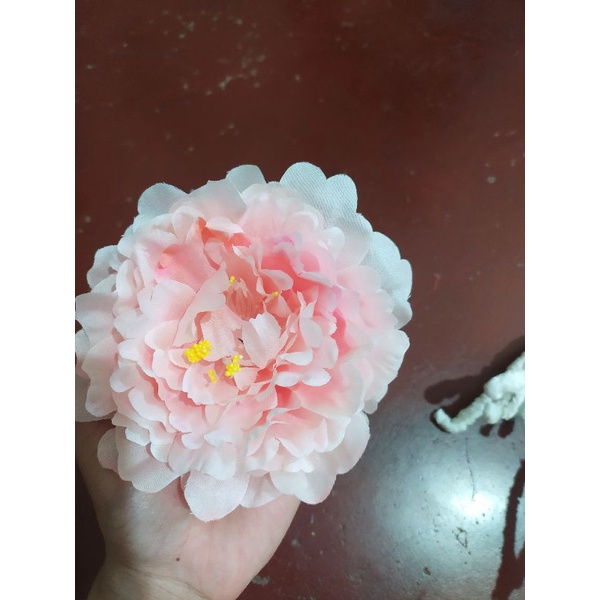 Đầu bông mẫu đơn to 14 cm dùng để trang trí Tết, tháp nước, tháp bánh tài lộc, oản tài lộc TT29