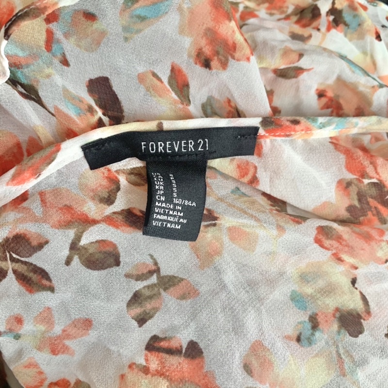 Váy Đầm Voan Hoa Nhí Hai Lớp Nhún Eo Cổ Bèo Thắt Nơ Tay Cánh Tiên F21 Hàng Xuất Xịn Cao Cấp Rủ Mát Ullzang Dễ Thương V2