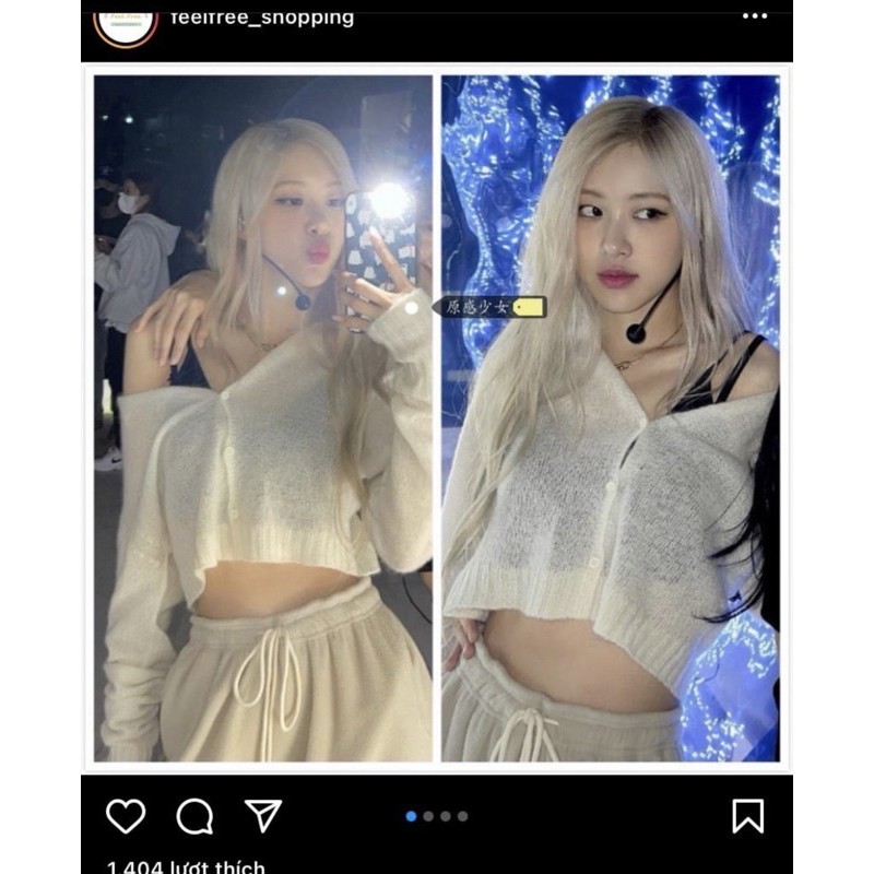 Áo khoác cardigan mỏng nhẹ tay dài dáng ngắn cài cúc mặc đi biển,du lịch