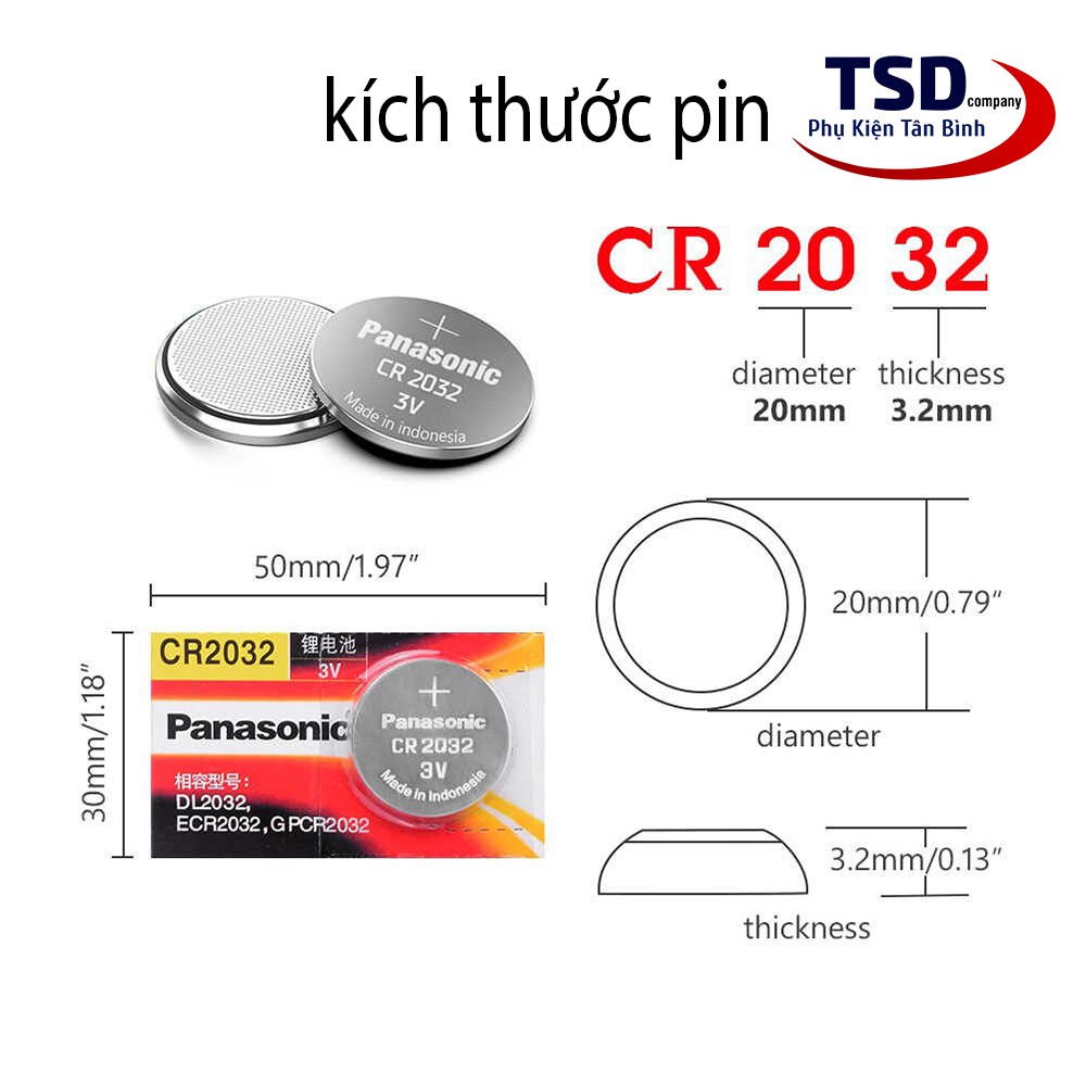 Pin Cmos Panasonic CR2032 / CR2025 / CR2016 Lithium 3V Chính Hãng