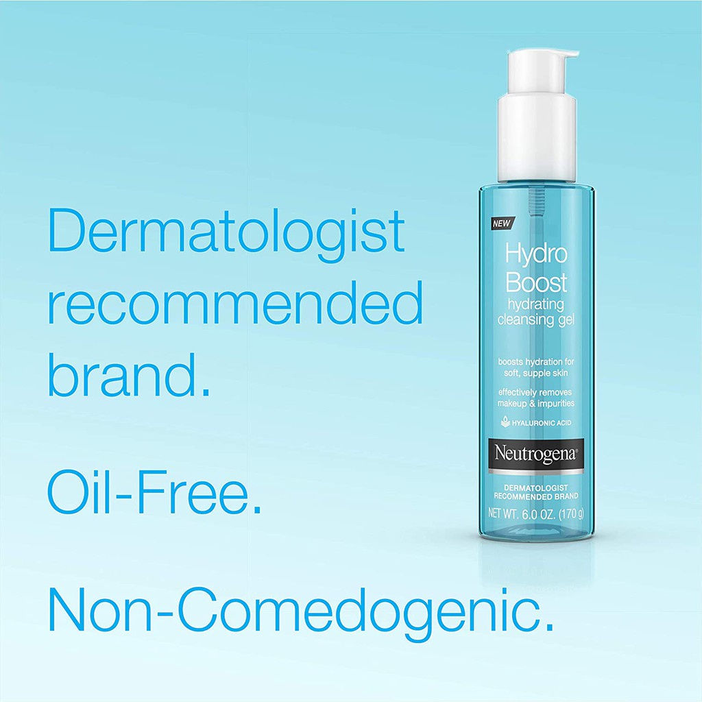 Sữa Rửa Mặt NEUTROGENA Cho Da Khô, Hỗ Trợ Giữ Ẩm, Cấp Nước Hydro Boost Hydrating Cleansing Gel