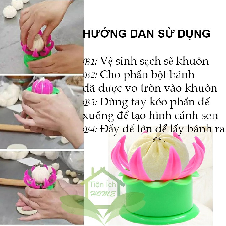 KHUÔN LÀM BÁNH BAO HÌNH HOA SEN