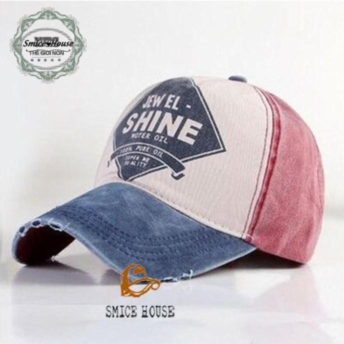 NÓN KẾT JEANS RÁCH SHINE CÁ TÍNH MŨ LƯỠI TRAI NAM NỮ