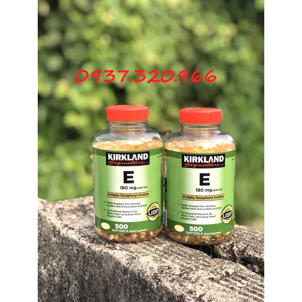 Vitamin E Thiên Nhiên Kirkland Signature 180mg của Mỹ.