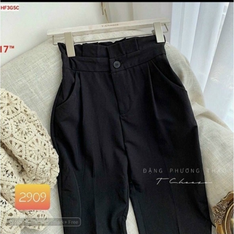 Quần tây lưng cao dài lưng